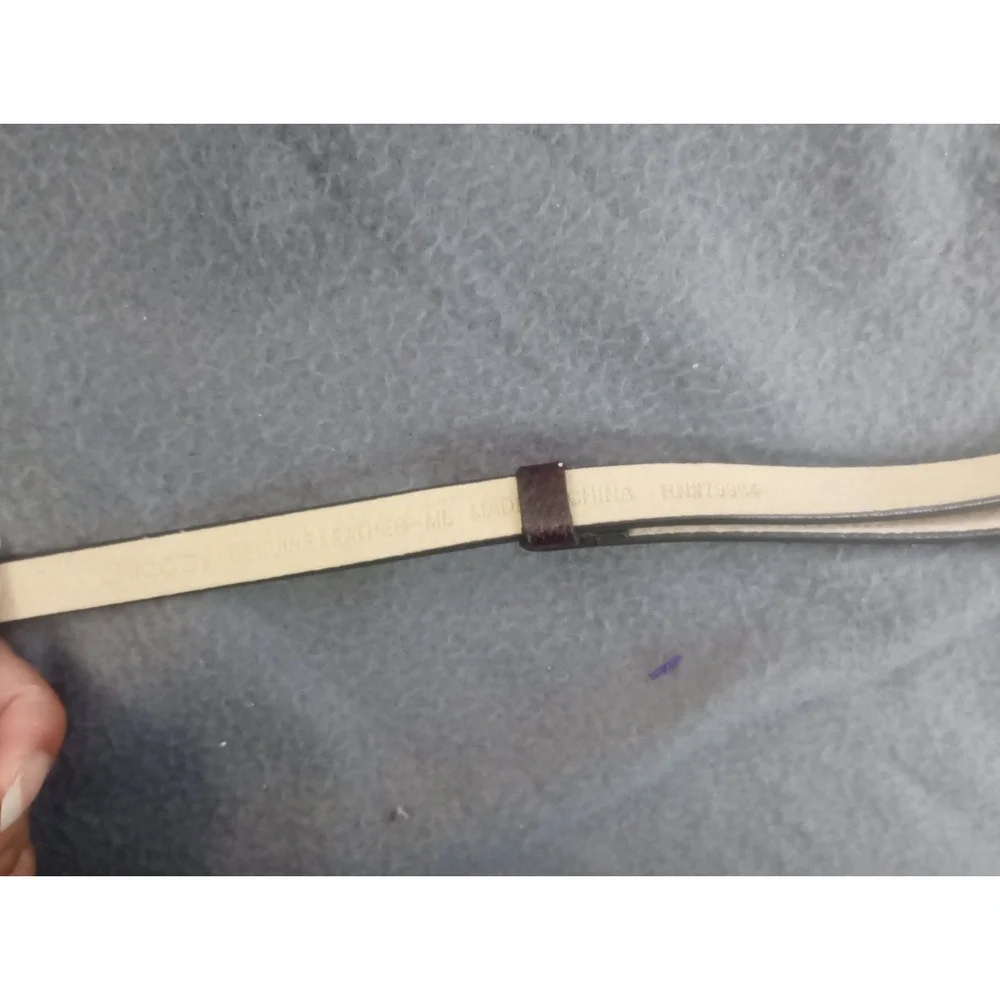 Chico Women's Genuine Leather Belt Adjustable Size M/L Gold Tone Buckle Horsebit